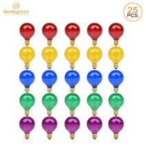 G40 컬러 교체 램프 전구 E12 7W RGB 여러 가지 빛깔의 글로브 텅스텐 문자열 파티오 웨딩 크리스마스 장식, 7w_E12 220V_glass, multicolor glass