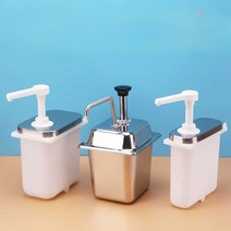 업소용소스통 상업용 카페 음식점 시럽 소스 잼 펌프, 3구 2.5L