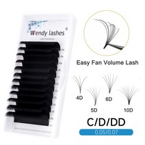 이지 패닝 블룸 속눈썹 C/D/DD 컬 풍성한 개화 볼륨 인조 밍크 0.07 두꺼운 내추럴 연장 웬디, 03 dd_01 0.05mm_03 11mm