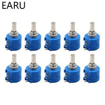 10pcs 3590s-2-103l 10k 정밀 다중 회전 전위차계 (10 회전) 조정 가능한 저항, 없음