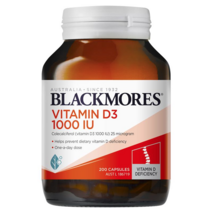 블랙모어스 비타민 D3 1000IU 200캡슐, 1g, 1개