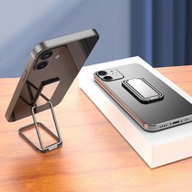 더렌 마그네틱 자석 사각 고리 메탈 접이식 핑거 스마트톡 스마트폰 거치대 그립톡, 블랙