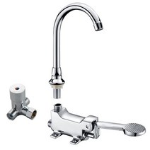 병원 구리 수도꼭지 핸즈프리 컨트롤 황동 탭 페달 밸브 발 작동, [02] HBC30311Stainless