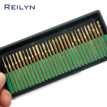 벨트 원형 에어 스핀들 패스툴 샌더 티타늄 도금 다이아몬드 그라인딩 포인트 스톤 필링 옥 네일 폴리싱 비트 매니큐어 30pc 120 3x3mm, 01 mix parcel