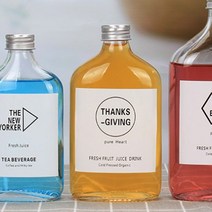 납작 유리병 A 250ml 1개 (약 가로8.4cm 세로4.2cm 높이16cm 마개2.8cm 용량250ml)