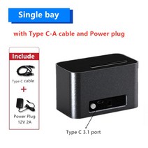 HDD 도킹 스테이션 디스크 복제 2 베이 복사 한 디스크를 다른 USB 3.0 유형 B 최대 5Gbps 전체 알루미늄 2, CHINA_HD01C-A-Bla