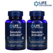 라이프익스텐션 세놀리틱 액티베이터 36정 2팩 퀘르세틴 피세틴 케르세틴 퀘세틴 테아플라빈 갈락토만난, 1개, 기본