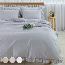 [아토앤알로] 프렌치 모달 코튼 이불커버 Q, 색상:프렌치 이불커버(Q)_화이트