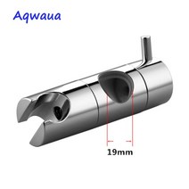 aqwaua 핸드 헬드 샤워 헤드 홀더 19-25mm 슬라이더 바 높이 각도 조절 가능한 분무기 홀더 샤워로드 교체 114, 19mm