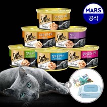 쉬바캔 24개 골라담기+캣닢쿠션+물티슈, 참치 살코기와 통새우 85g_12개_10098700, 참치 흰살과 젤리 소스 85g_12개_10098702