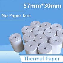 영수증 용지 57x30mm 감열지 인쇄 라벨 롤 롤 모바일 POS 사무실 상점 슈퍼마켓 문구, 단일옵션