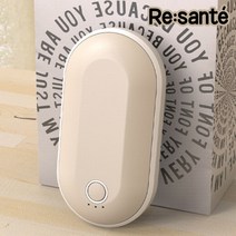 리쌍떼 초코넛 충전식 휴대용 손난로 보조배터리 5200, 화이트초코