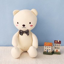 바이루체 유기농 애착인형 곰고미S 유아 출산 선물 용품, 견본색
