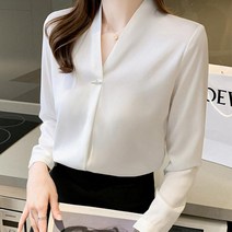 면접룩 ppt 발표 하늘하늘 여성 블라우스 직장인코디