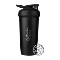 BlenderBottle 블랜더보틀 스트라다 인슐레이티드 스테인리스 스틸 쉐이커 보틀 블랙 710 ml