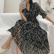 떳다그녀 듀나스 플라워 롱 원피스