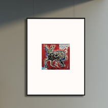 Red Rabbit 장미쉘바스키아Jean Michel Basquiat 팝아트 그림액자