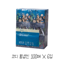 코디 홈냅킨 100매X6입, 100매, 6입