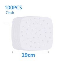 에어프라이어 7inch/8inch/9inch 100pcs 구멍 가진 기름 종이 굽기 공기 프라이 패드 빵 케이크 종이 접시 굽기 부속품 부엌 공구, 7inch Square