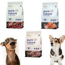 [소포장] 퓨어네이처 강아지 그레인프리 눈건강 관절 모질 건강 고급 기호성 사료 1.2kg 5kg, 연어와 감자 5kg (피부모질건강)