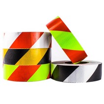 안전표지폭5CM 도로 교통 건설 현장 화살표/능직 경고 표지 자체 접착 PVC 반사 안전 테이프 스티커, 06 Pure Yellow