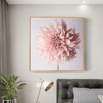 실십자수 도안 세트 꽃 핑크 분홍 자연 돈 복들어오는 유럽 패키지, 90x90 cm