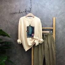 라임브릿지 씨티 나염 라운드 맨투맨