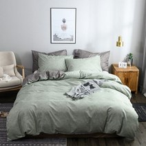 클래식 침구 세트 솔리드 컬러 이불 커버 PILLOWCASES 유럽 크기 킹 퀸 그레이 블루 핑크 그린, green|240x220cm 3pcs, green