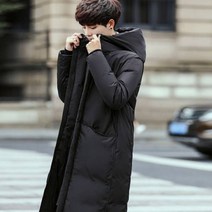 가바바 남성 패딩 정장에 입기 좋은 세련된 느낌 깔끔한 디자인 후드 데일리 롱 패딩 G40083