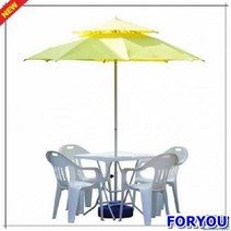 ForU756 튼튼한 야외용 4인용 파라솔세트 대 노랑 받침별매 파는곳 방수파라솔, 사각_흰색-흰색