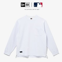 뉴에라 AP 13338571 [블랙라벨] 포켓 긴팔 티셔츠 롱슬리브 화이트, 없음