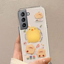갤럭시 말랑이 모찌 복숭아 병아리 그립톡 귀여운 투명 젤리 케이스 a 90 72 52 51 42 41 32 31 22 21s 10s