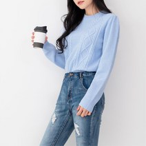 여성 봄 가을 아란 니트 피셔맨 스웨터 여자환절기 나들이룩 니트코디룩