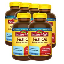네이처메이드 Nature Made 피쉬오일 1200mg (오메가3 360mg) 150캡슐, 6팩