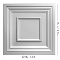 집 벽 혁신 기하학 3d 벽 패널 비 자체 접착 3d 벽 스티커 아트 세라믹 타일 벽지 룸 욕실 천장, 매트 화이트 - 1개, i