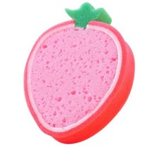 과일 모양 스폰지 수세미 패드 얼룩 제거 천 주방 도구 4 개, No 03
