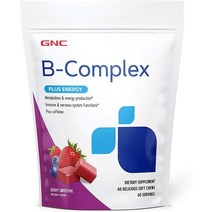 GNC 지엔씨 B-컴플렉스 Plus 에너지 60츄어블