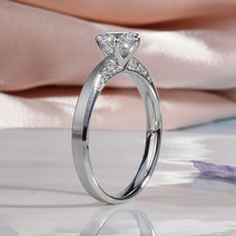 5부 다이아 반지 랩 그로운 프로포즈 무광 노블레스 예물 14K 18K 금 결혼 웨딩밴드