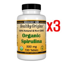 헬시 오리진스 스피루리나 500mg 720정 3개(12개월분)