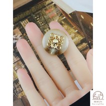 6개 코트 가디건 빈티지 수입 블라우스 15mm 단추 교체, 베이지골드꽃무늬