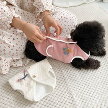 페시얌 코코 누빔 수면조끼 실내복 잠옷 2color, 핑크