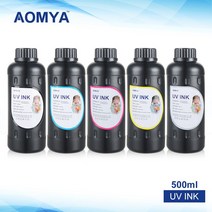 1 병 x 500ml UV 경화 잉크/UV LED 잉크 엡손 평판 프린터/3D 프린터 1390 1400 1410 L800 R290 R330, Yellow, CHINA