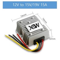 강압기 DC 12v ~ 19 v 5a 6a 8A 10a 알루미늄 IP67 방수 스텝 업 부스트 전력 컨버터 볼트 전압 조정기, 05 15A_01 12V_02 19V