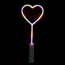 쓸데없는 야광 응원봉 스타 LED 네온 파티 조명 깜박이는 배턴 하트 의 발광 네온 사인 조명 지팡이, 08 Coloful Heart