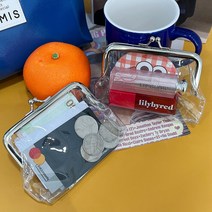 [유유존] 투명똑딱미니파우치 동전지갑 카드 pvc 방수 립스틱