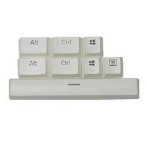 RazerBlackWidow huntsman용 PBT 맞춤형 백라이트 ROG 키캡 게임 기계식 키보드 체리 6U 스페이스, [02] White