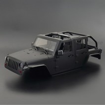 트랙사스 1/10 RC 자동차 쉘 랭글러 루비콘 컨버터블 하드 바디 키트 313mm 휠베이스 축 SCX10 TRX4 레드캣 GEN8 용, [04] Matte Black