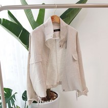 모조로브 / 오버핏 하이넥 스트링 린넨자켓 44-77