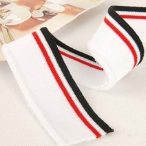 [러브원단] 요꼬시보리 스트라이프(폭3cm)-7color, 화이트레드흑곤