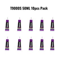Zhanlida-T9000S 50ML 10 피스 팩 블랙 접촉 다목적 초강력 에미센서 주얼리 휴대폰 케이스 수리 접착제 색, 01 T9000S 50ML 10PCS